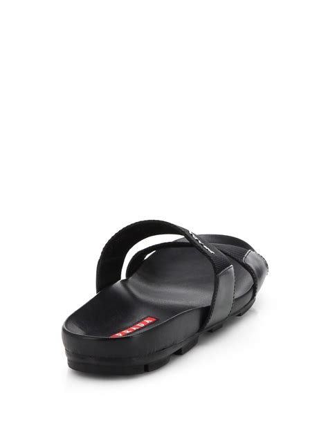 prada men s double-strap slides